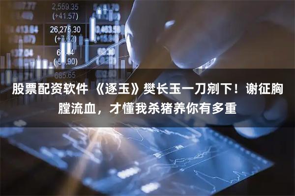 股票配资软件 《逐玉》樊长玉一刀剜下！谢征胸膛流血，才懂我杀猪养你有多重