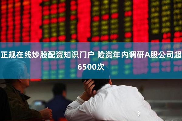 正规在线炒股配资知识门户 险资年内调研A股公司超6500次